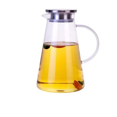 New Transparent Water Jug Glass 2L Cold Water Kettle Heat-Resistant with Handle Water Pot Office Household Jug