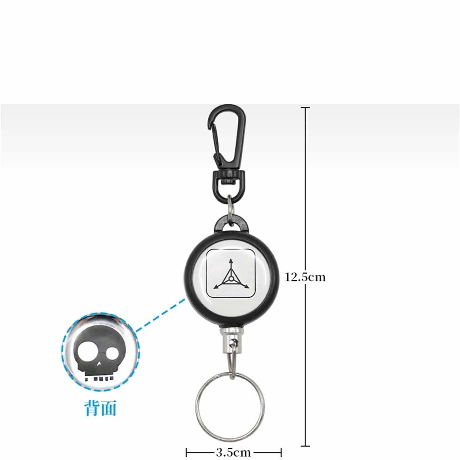 

Telescopic Fishing Key Ring, High Strength Steel Wire Rope, -Loss & -Theft Keychain with Easy-Pull Buckle, Outdoor & Everyday Use One Size