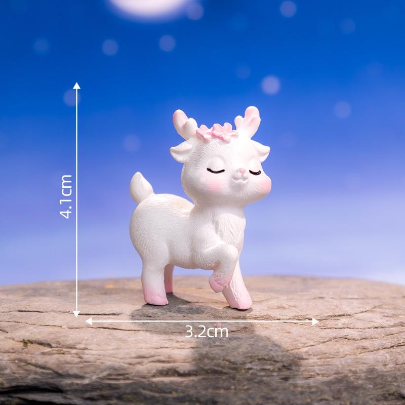 Cute Pink Deer Plush Toys In Micro-landscapes Gardening Decorations and Accessories and Small Desktop Ornaments for Cars