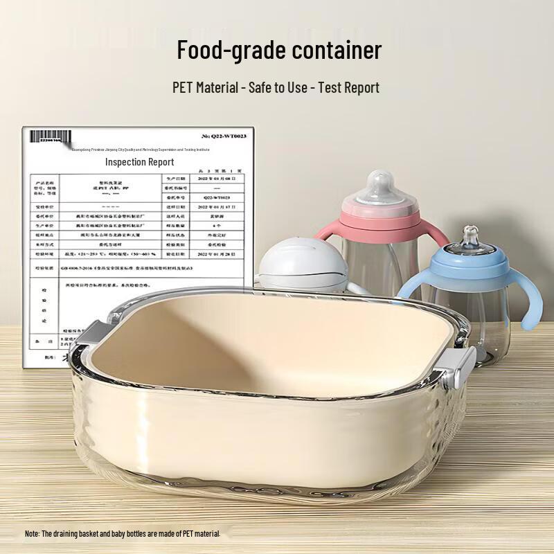 Plastic Double-Layer Vegetable & Fruit Drain Basket Set