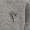 Elegant Flower Insertable Brooch Vintage Silver Glossy Pin Bouquet Brooch  Women