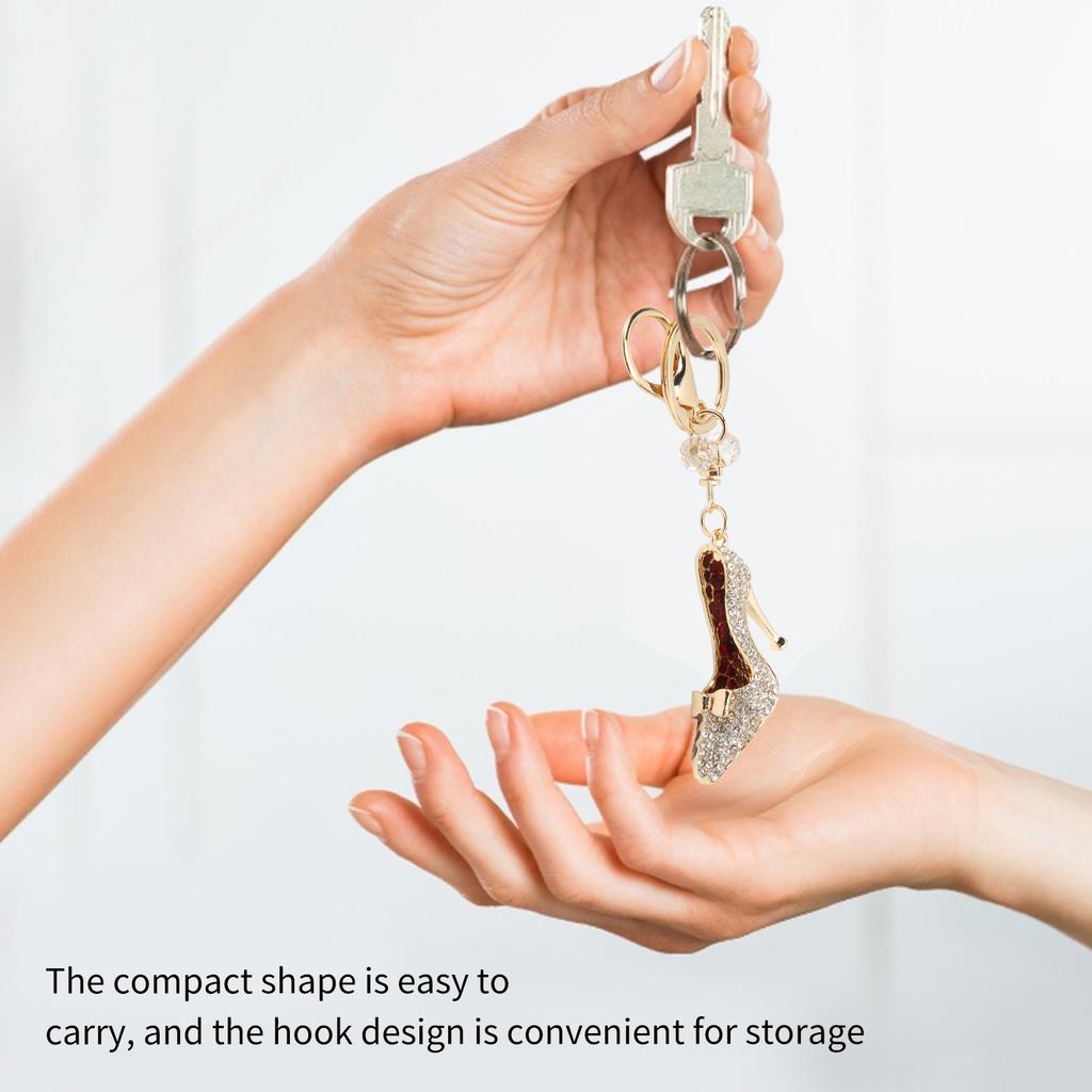 Key Chains Women High Heels Shape Compact Elegant   Pendant for Handbag Decoration
