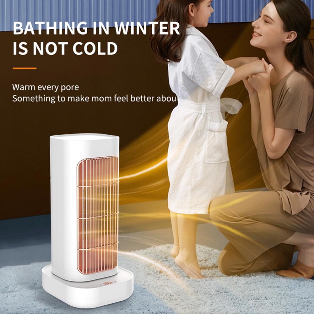 Electric Heater Warmer Heating Fans Vertical Heater Warmer Machine PTC Fast Heating For Home Bedroom Office 90° Shake Head