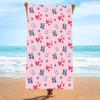 Ultra Soft Microfiber Beach Towel With Quick Dry Antibacterial Ion Print Design Pool Travel Outdoor Use