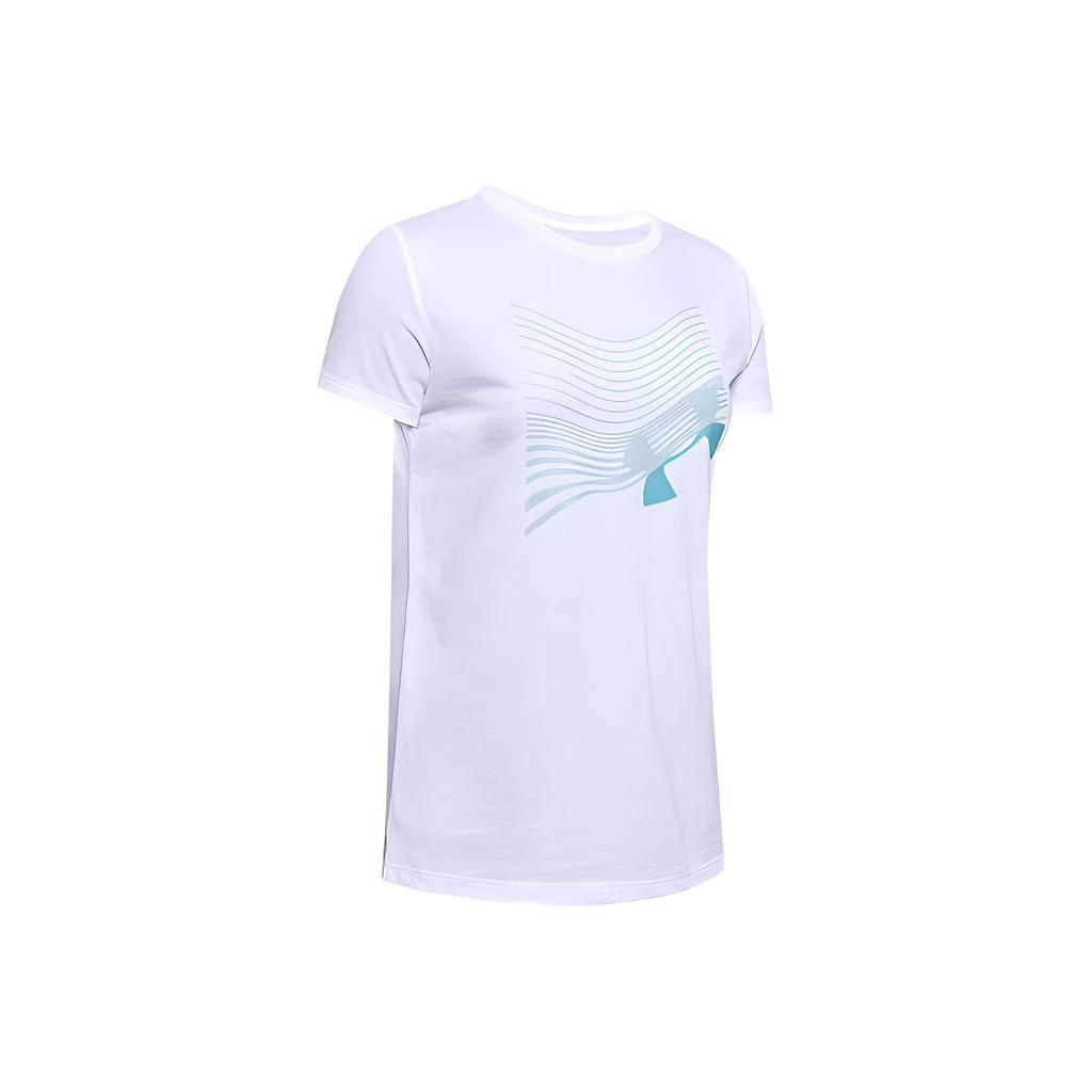 Under Armour Training Sports Straight-Cut T-Shirt Women Tops White 1355647-100