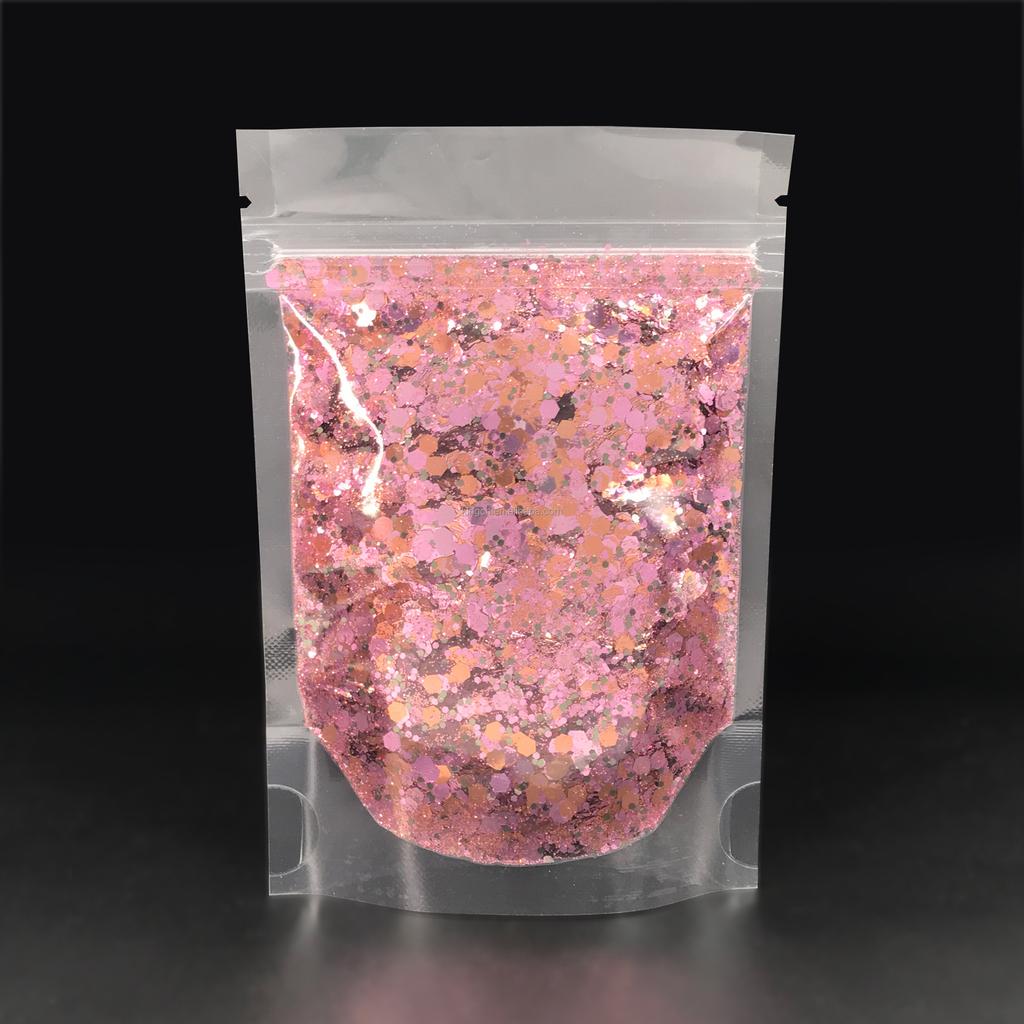 Bulk Christmas Decoration Polyester Glitter Snow Shape Chunky Glitter