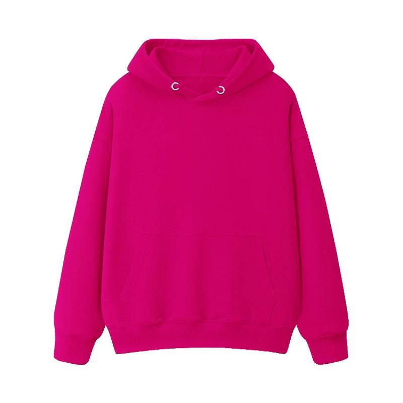 2026 Fall Winter Solid Color Hooded Sweatshirt Oversized Loose Fit Long Sleeve Pullover Women Streetwear Casual