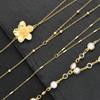 17KM 4 Piece Flower Bracelet Ring Set Fashion Jewelry Women Trendy Shiny Daily Party Accessory Gift For Her