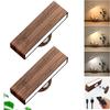 Walnut Reading Lamp Desk Lamp Type-C Remote Control Adjustable Brightness Eye Protection Study  Bedroom Lighting Wall Mount Lamp