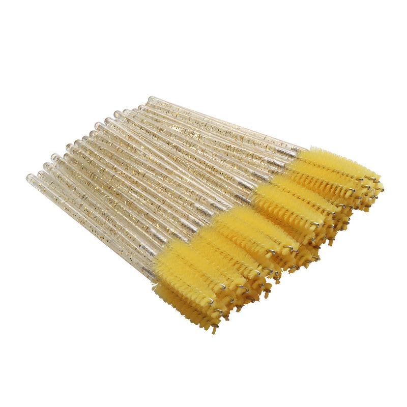 200Pcs Makeup Brushes Disposable Crystal Eyebrow Brush Diamond Handle Mascara Wand Applicator Eye Lashes Eyelash Extension Tools
