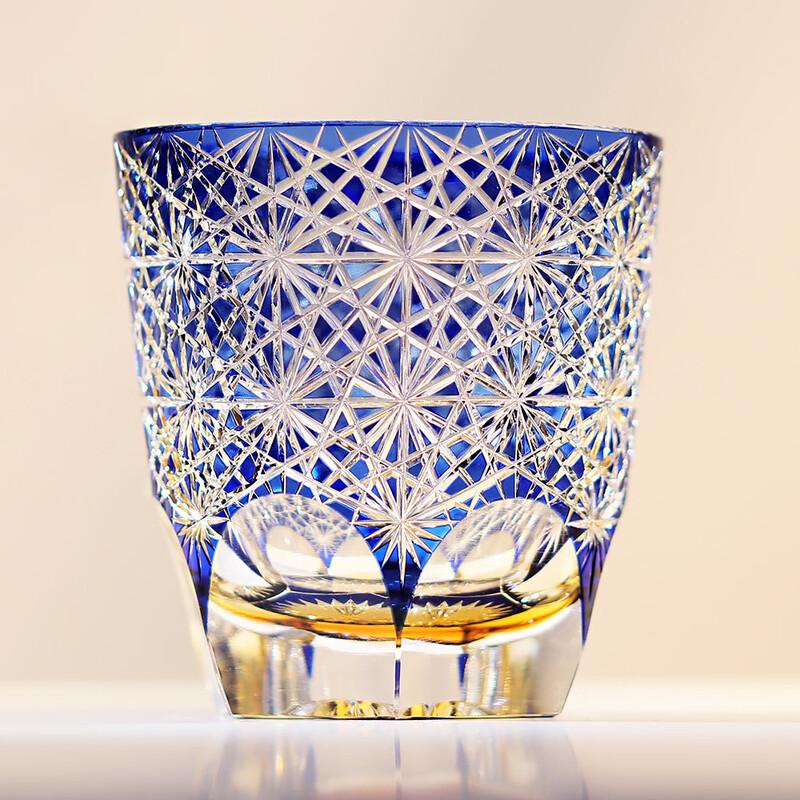 Edo Kiriko Hand-Carved Crystal Whiskey Glass