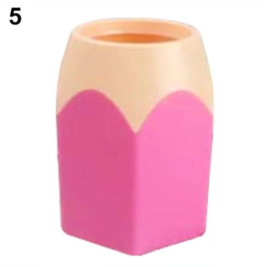 Stiftevase Stiftehalter Make-up-Pinselhalter Schreibwaren Schreibtischordner Behälter Kunststoff Rund Schreibtischorganizer Stiftehalter Bleistiftstummel