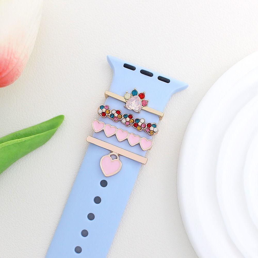 Bracelet de montre en métal, ornement, breloques de ceinture, accessoires de sangle d'anneau décoratifs à la mode