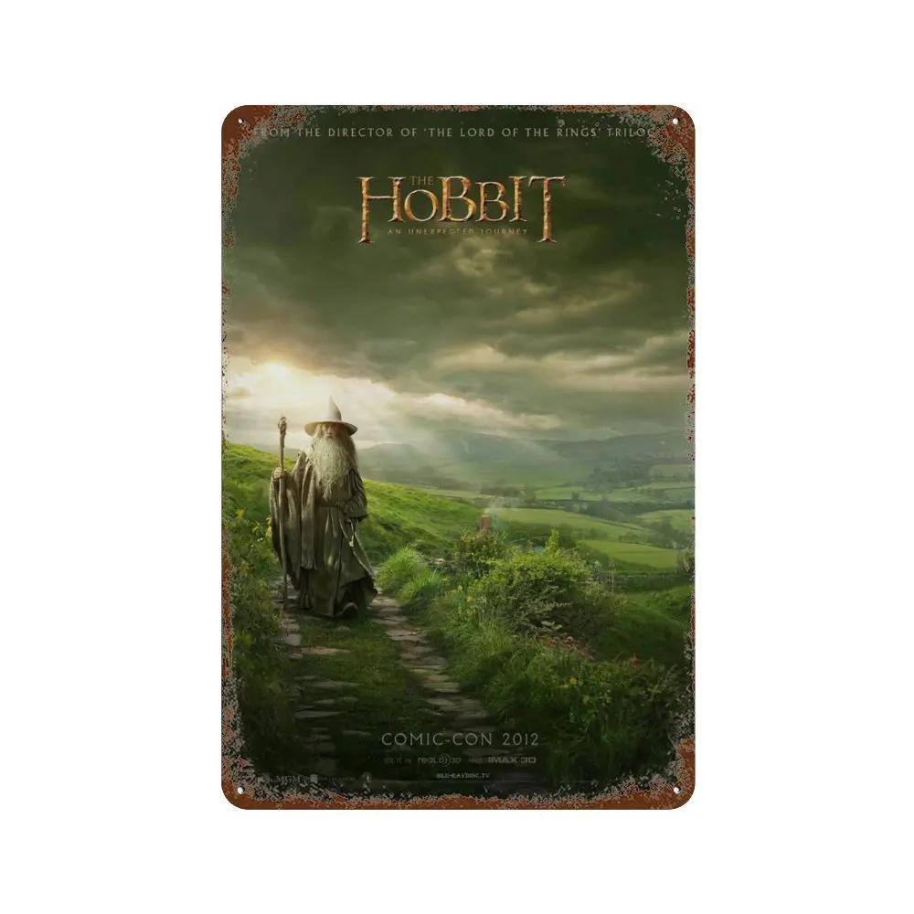 Abstract Ring Retro Travel Poster Metal Aluminum Sign Plaque Vintage Film Mordor Castle Lord Magic Kid Bed Room Home Wall Dec