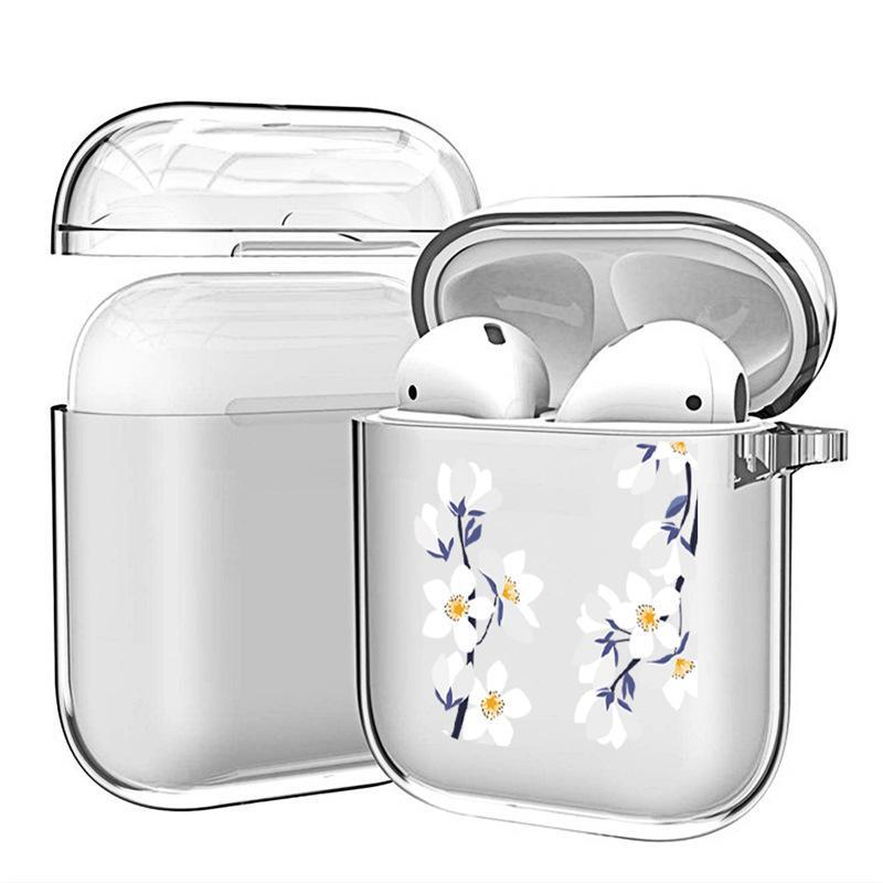 "Chrysanthemum Design Shockproof Transparent TPU Soft Case for Apple AirPods 4"