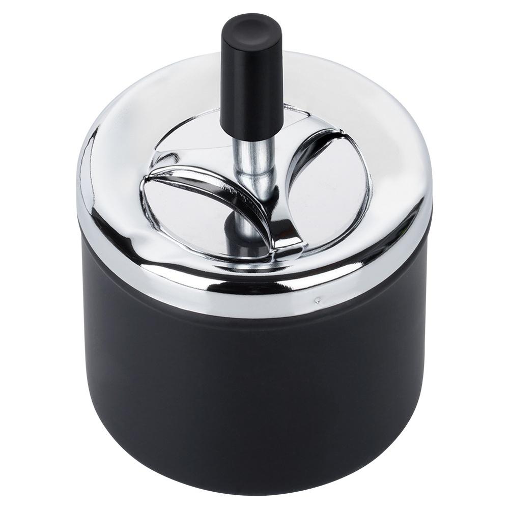 Steel Ashtray Closed Odorless Ashtray Rotary Button