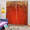2pcs Christmas Curtain Traditional Celebration Theme Pendant Holiday Party Supplies Window Decor Props For Living Room Bedroom
