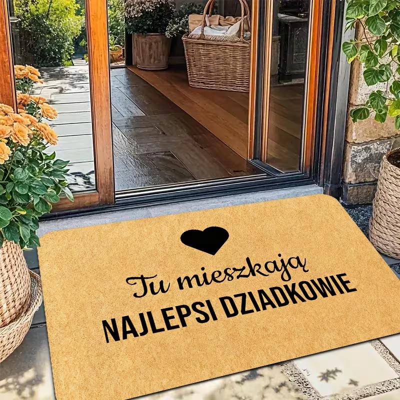 

Grandparents Door Mat Theme Text WIE MAMA PAPA NUR COOLER Anti Slip and Easy To Clean Kitchen Balcony Decoration Bathroom Mat 40cm x 60cm