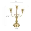Metal Candelabra Centerpiece Simple Elegant Candlestick Holder for Wedding Thanksgiving Dining Room Living Room Decoration