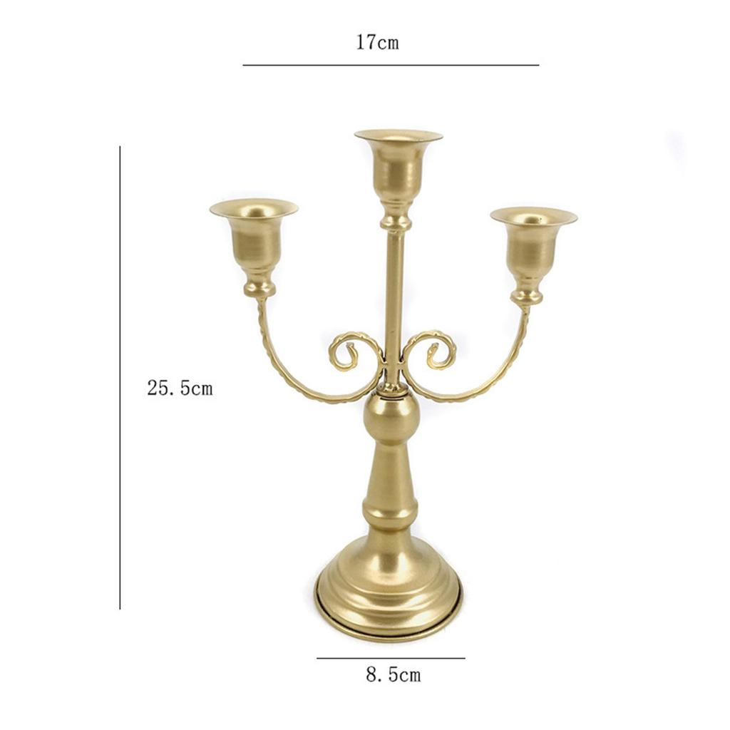 Metal Candelabra Centerpiece Simple Elegant Candlestick Holder for Wedding Thanksgiving Dining Room Living Room Decoration