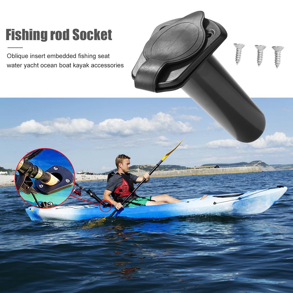Kayak Mount Outdoor Fishing Rod Mounting Bracket Multi-purpose Fishing Rod Holder Insert Socket Boat Canoe Equipment