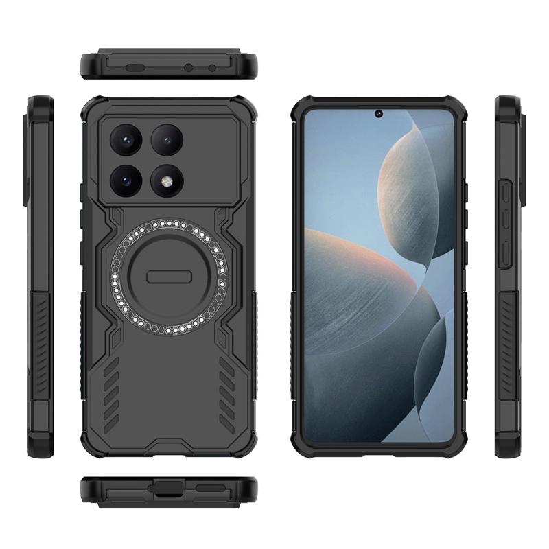 Armor Case For Xiaomi Poco X6 Pro Magnetic Adsorption Wireless Charge Cover Poco X6 F6 F7 Pro F7 Ultra Case For Poco X6 Pro Case
