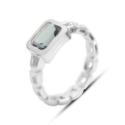 Серебряное Кольцо С Топазом Лондон Блю 1.475ct, Вес Изделия 3,51 Гр (2174158)