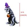Inflatable Dinosaur with Pumpkin Builtin LED Lights Halloween Yard Decoration for Garden