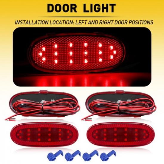 4X Interior Door Panel Courtesy LED Light For 04-09 Dodge Durango/02-09 RAM 1500