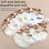 Breathable Baby Feeding  Bib Soft Gauze Lace Bow Burp Cloth Cute Cotton Drool Towel  Feeding Time