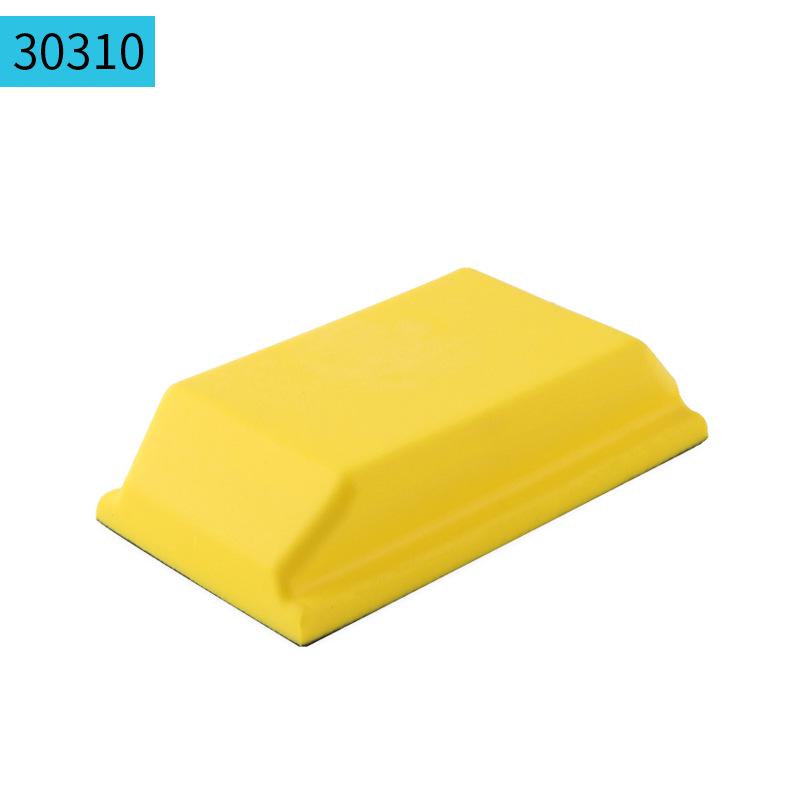 4" 100mm Self-Adhesive PU Foam Hand Grinding Disc for Manual Sanding and Polishing, Yellow