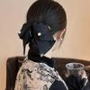 Polka Dot Bow Claw Clip: Elegant Women's Hair Accessory
