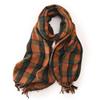 Autumn and winter imitation cashmere plaid scarf men and women 232025 new warm fringed scarf shawl scarf
