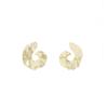 Personality Exaggerated Pleated Metal Irregular Stud Earrings Fashion Niche Light Luxury Design High-End Geometric Earrings
