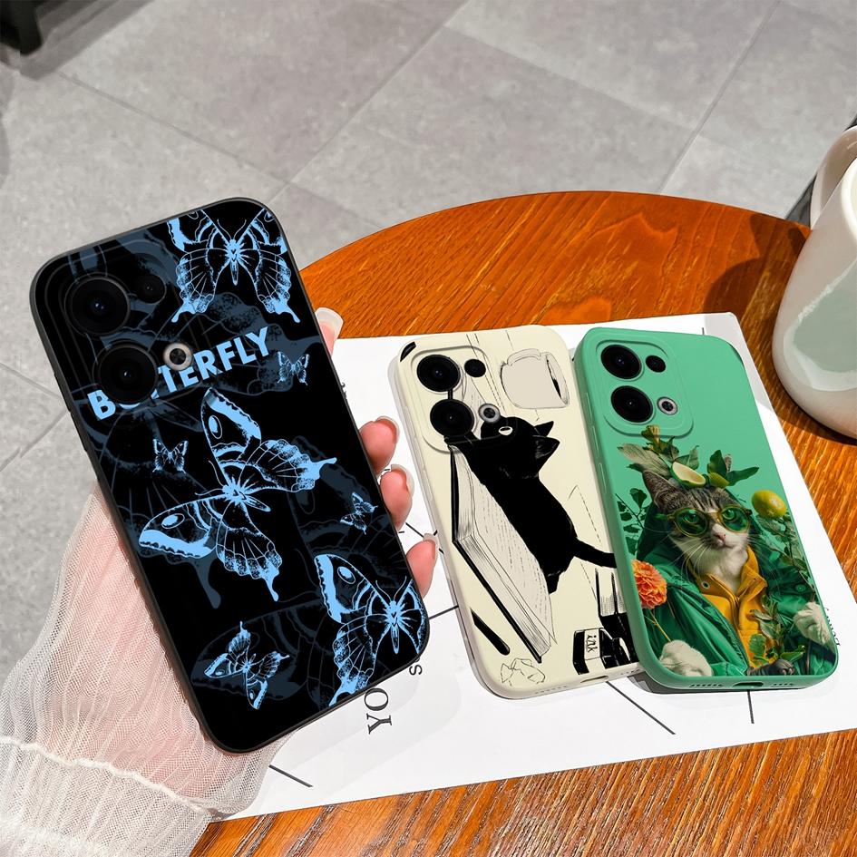 Pentru Oppo Reno13 Pro 12F Realme C75 Realme 14 Pro Plus F27 A3 NFC A40 A40m A60 Huse Drăguț Panda Broască Silicon Lichid Moale Anti-Alunecare Husă Pentru Oppo Carcasă