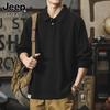 JEEP SPIRIT Men's Long Sleeve Polo T-Shirt