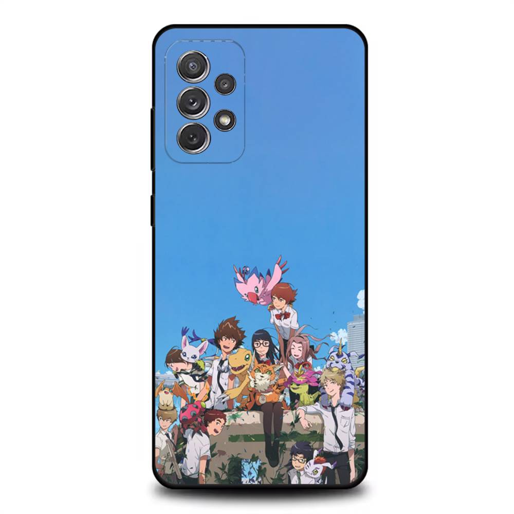 

Cute Digimon Digital Monster Phone Case For Samsung S25,S24,S21,S22,S23,S30,Ultra,S20,Plus,Fe,Lite,Note,10,9,5G Black Cover Samsung S25ULTRA