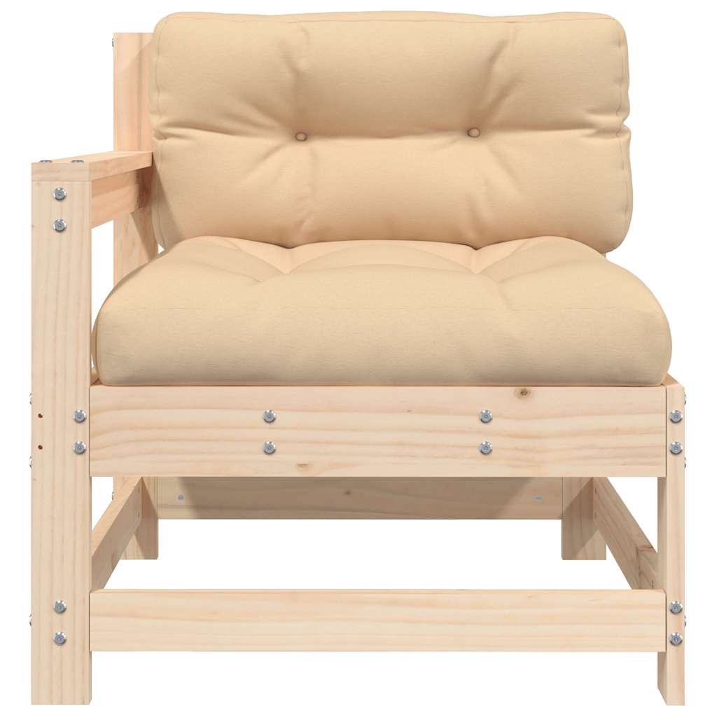 Vidaxl Garden Chairs With Cushions, 2 Pcs, Solid Pine Wood