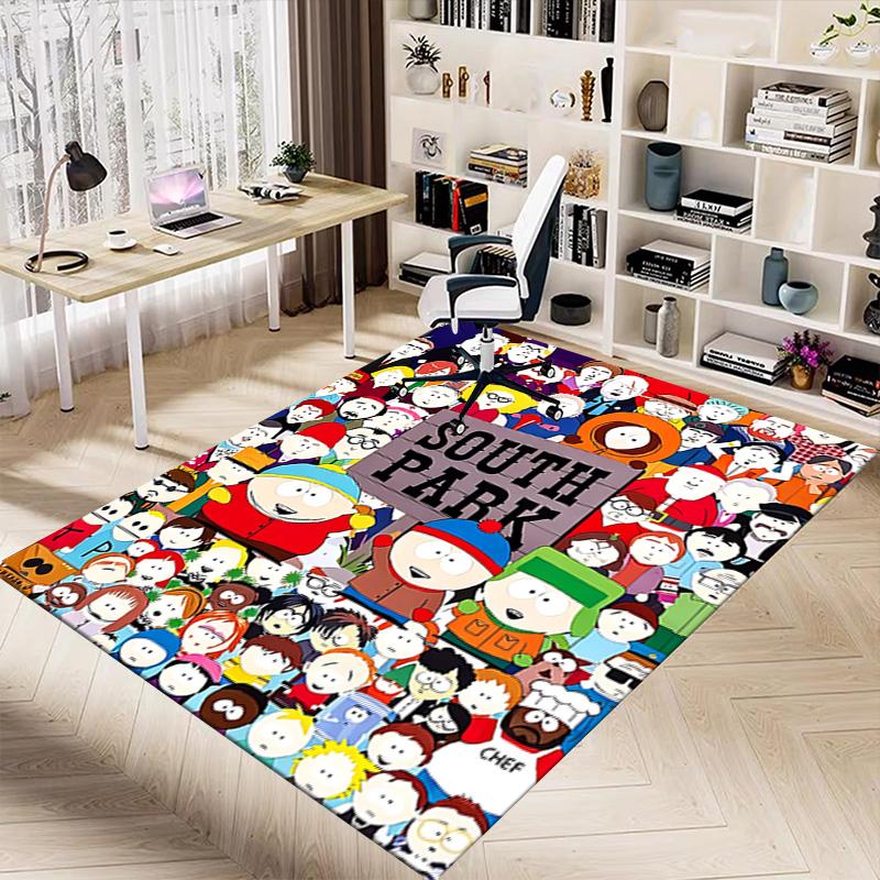South Park Characters Carpet For Playroom Bedroom Living Room Sofa Home Decorkids Game Area Rug Nonslip Floor Mat