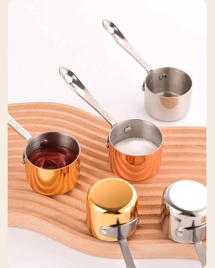 304 Stainless Steel Sauce Cup with Handle for American Western Cuisine, Custom Logo