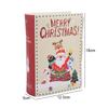 5pcs Paper Book Shape Paper Box Santa Christmas Sugar Gift Box  Party Decoration