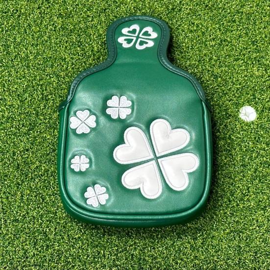 Kryt hlavy golfové hole s magnetickým zavíráním Jetel odolný proti poškrábání Vyšívaný kryt chrániče golfového hole Ochranné vybavení