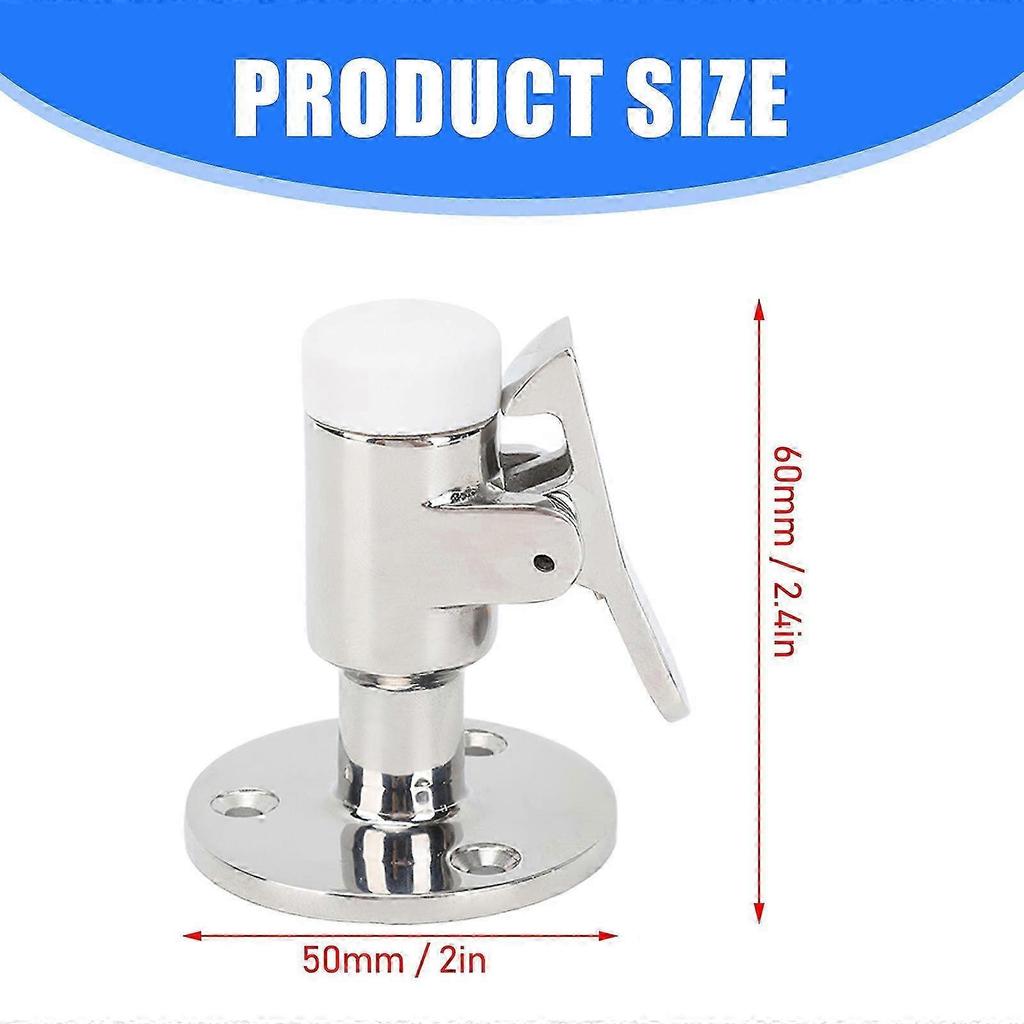 Rustproof Marine Boat Door Stoppers - Spring Loaded Latches, Saltwater Resistant, Heavy Duty Steel Construction