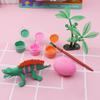 2Pcs Children Painting Toy Handmade DIY Painting Plaster Doll Cartoon Dinosaur Colouring Dinosaur Egg Colouring Toys