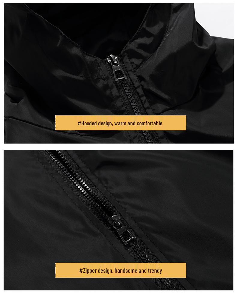 Men's Reflective Dragon Hooded Jacket - Loose Fit, Plus Size, Youth Fashion, Spring & Autumn