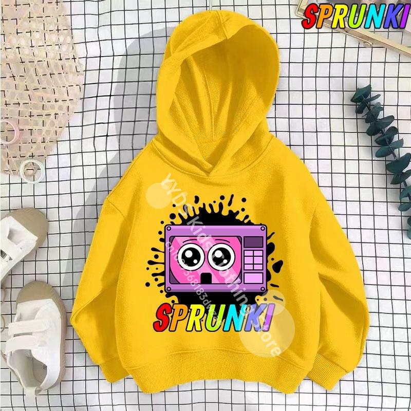 Hot Game Incredibox Sprunki Hoodie for Kids Hoody Sweatshirts for Teen Boys Cartoon Coats for Girls, Casual Outerwear for Baby