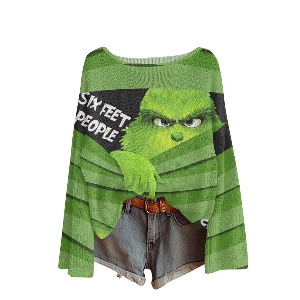 Christmas Sweatshirts For Women Knit Sweater Cute Shirt Fall Crewneck Pullover Tops