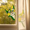 Waterproof Cat Car Decal Stained Glass Window Cling, Vintage Colorful Kitty Decal, Removable Static Artistic Decoration Sticker for Door Wall
