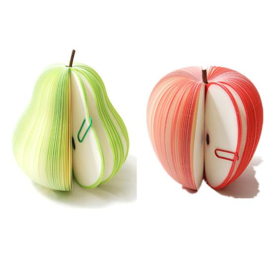 100 Pages Pear Shape Sticky Notes Fruit Shape Portable Scratch Paper Notepads Desk Decor Office Supplies