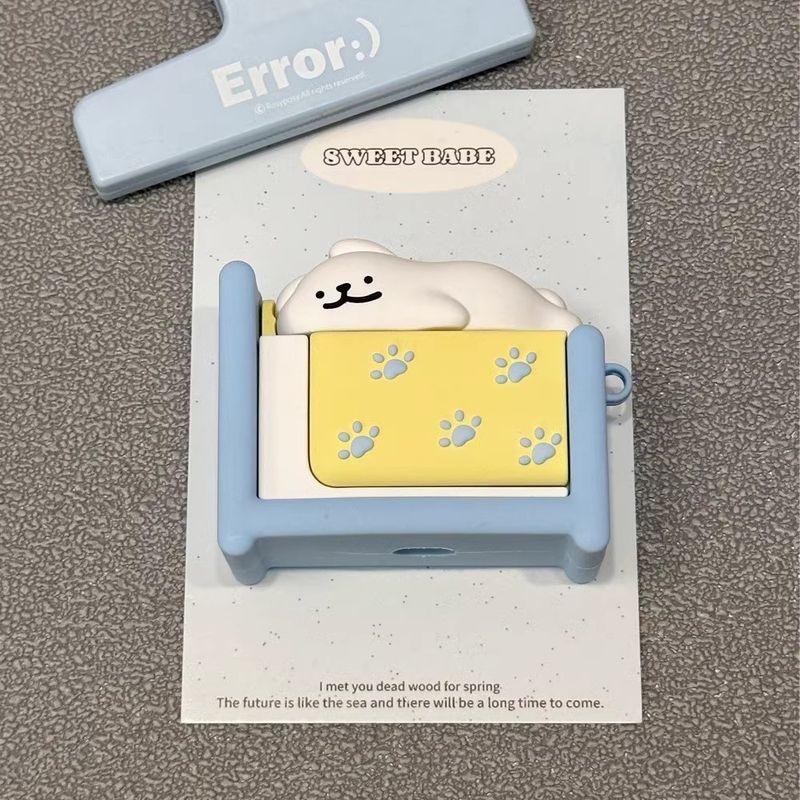 

Puppy for Xiaomi Xiaomi Buds5 Earphone Case Redmi Redmi Buds4pro Protective Case Redmi Buds6pro Niche Style Silicone Buds3 Drop-Resistant Soft Case Redmi red rice Buds 4Pro Blue bed line Dog + Hook